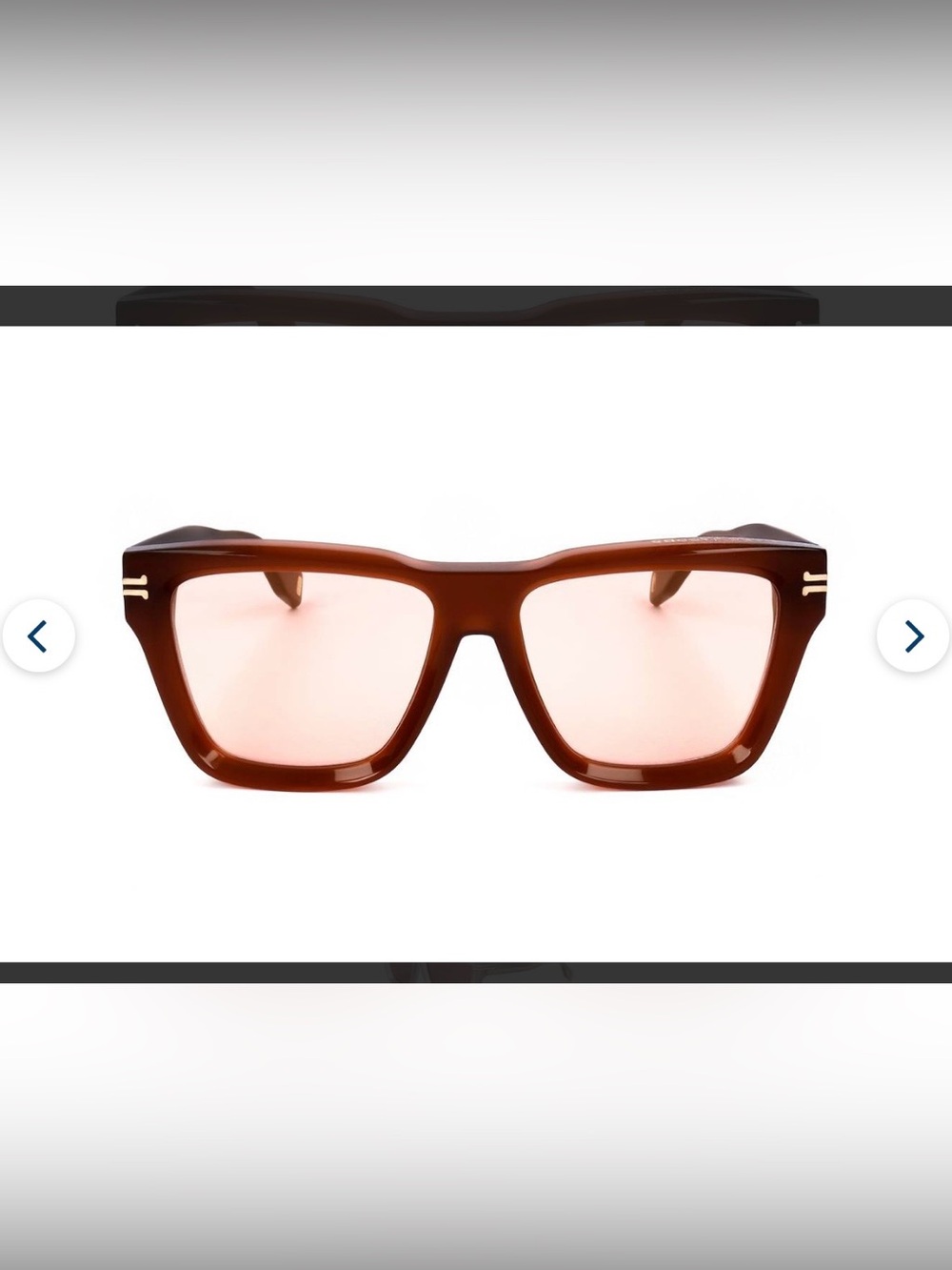New Marc Jacobs MJ 1002/S square sunglasses brown acetate
